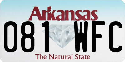 AR license plate 081WFC