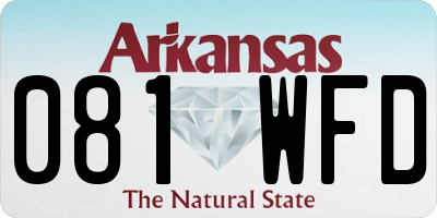 AR license plate 081WFD