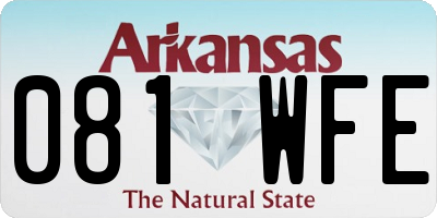 AR license plate 081WFE