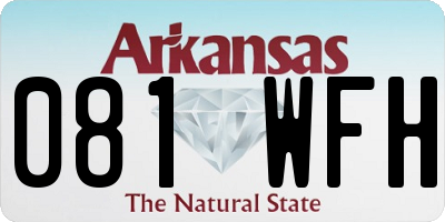 AR license plate 081WFH