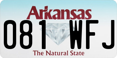 AR license plate 081WFJ