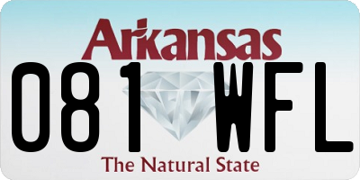 AR license plate 081WFL