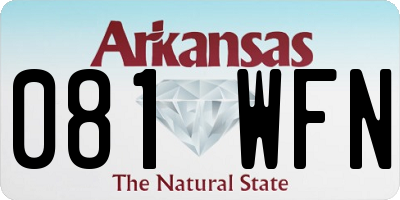 AR license plate 081WFN