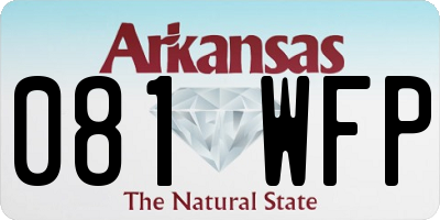 AR license plate 081WFP