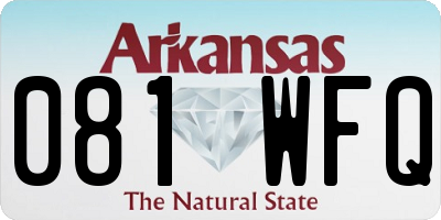 AR license plate 081WFQ