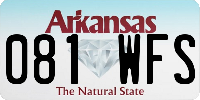 AR license plate 081WFS