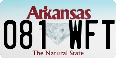AR license plate 081WFT