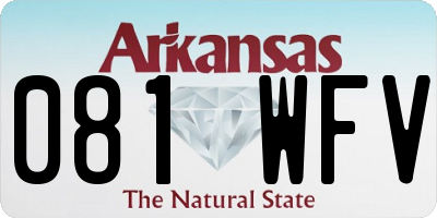 AR license plate 081WFV