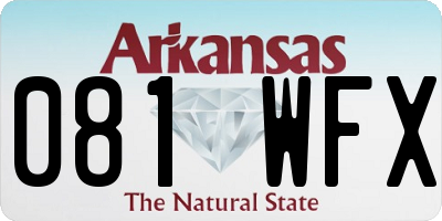 AR license plate 081WFX