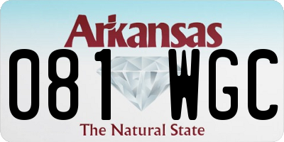 AR license plate 081WGC