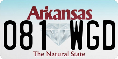 AR license plate 081WGD