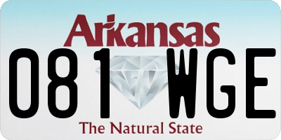 AR license plate 081WGE