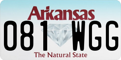 AR license plate 081WGG