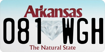 AR license plate 081WGH