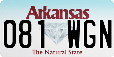 AR license plate 081WGN