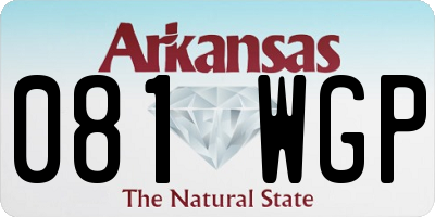 AR license plate 081WGP