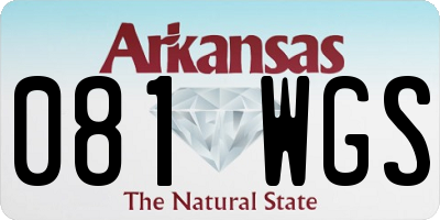 AR license plate 081WGS