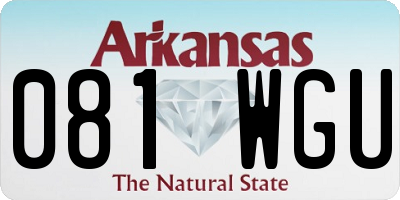 AR license plate 081WGU