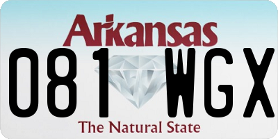 AR license plate 081WGX