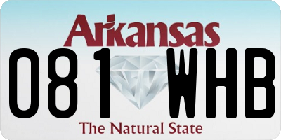 AR license plate 081WHB