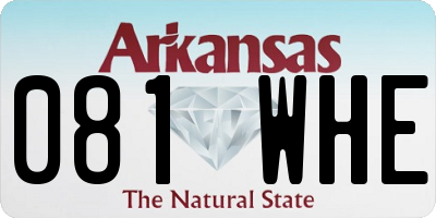 AR license plate 081WHE
