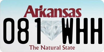 AR license plate 081WHH