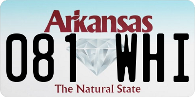 AR license plate 081WHI
