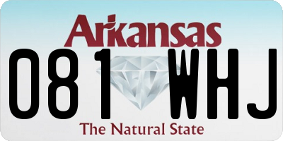 AR license plate 081WHJ