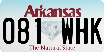 AR license plate 081WHK