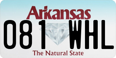 AR license plate 081WHL