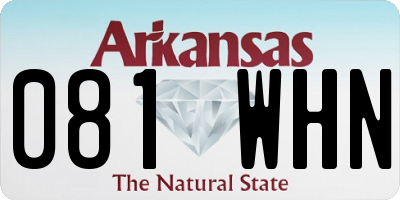 AR license plate 081WHN