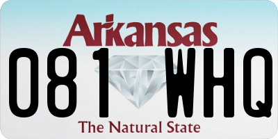 AR license plate 081WHQ
