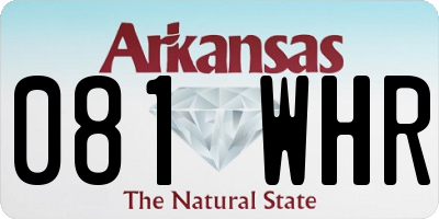 AR license plate 081WHR