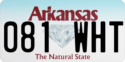 AR license plate 081WHT
