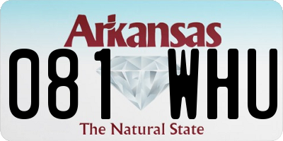 AR license plate 081WHU