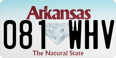AR license plate 081WHV