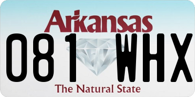 AR license plate 081WHX