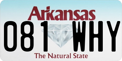 AR license plate 081WHY