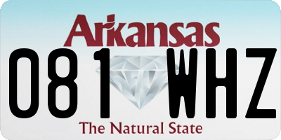AR license plate 081WHZ
