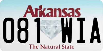 AR license plate 081WIA