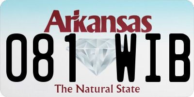 AR license plate 081WIB