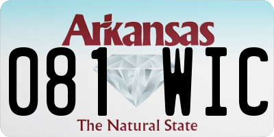 AR license plate 081WIC