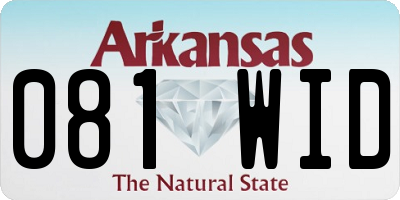 AR license plate 081WID