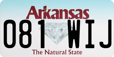 AR license plate 081WIJ