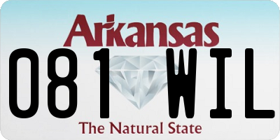 AR license plate 081WIL