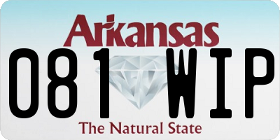 AR license plate 081WIP