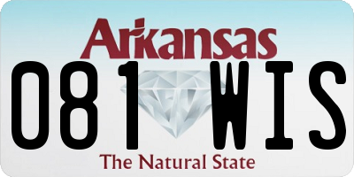AR license plate 081WIS