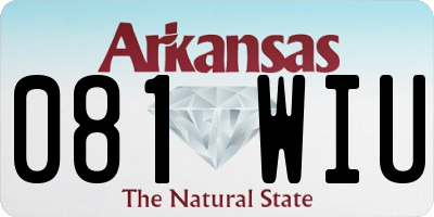 AR license plate 081WIU