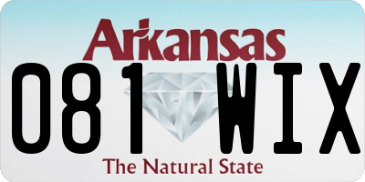 AR license plate 081WIX