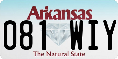 AR license plate 081WIY